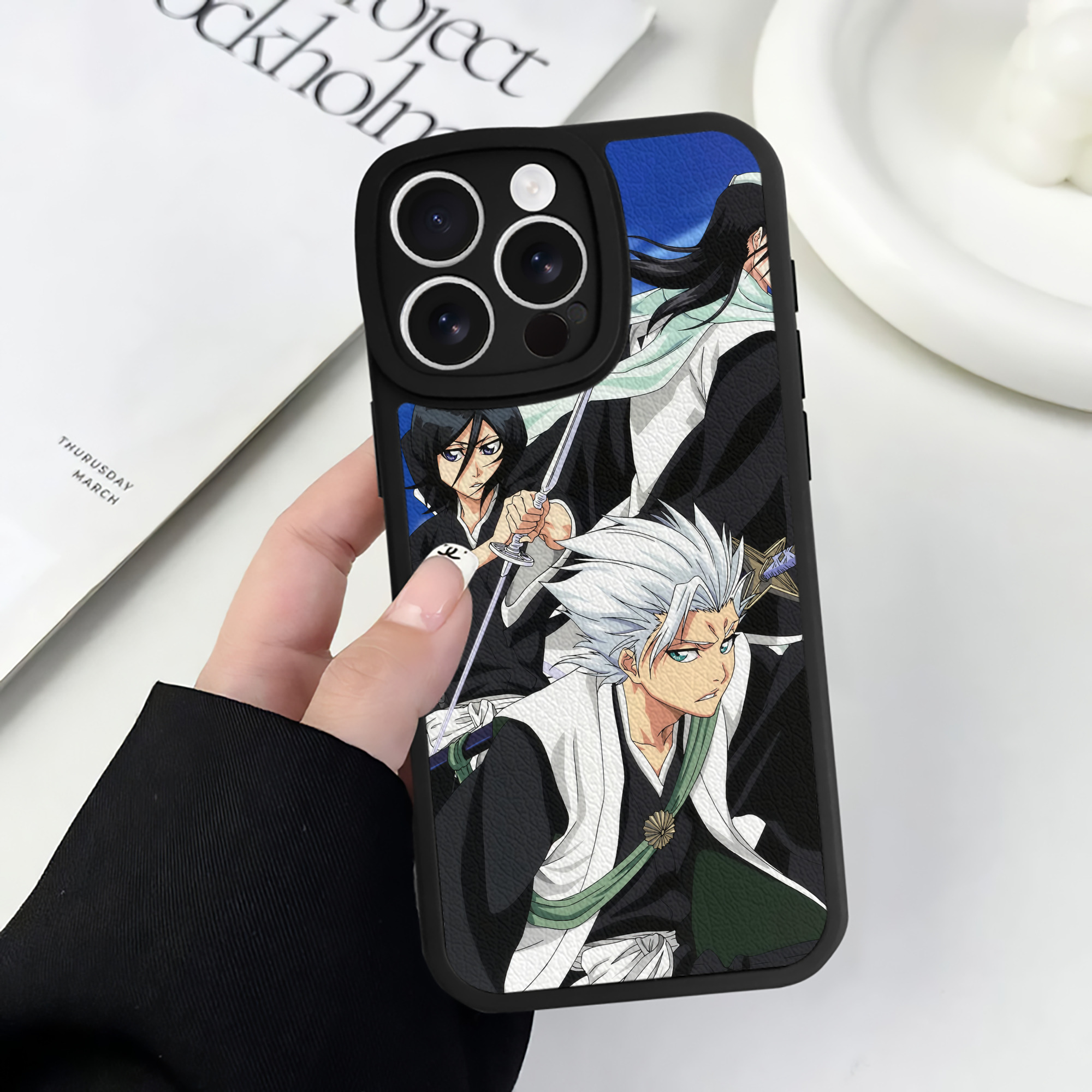 （画像用） ブリーチ BLEACH 【iPhone 16シリーズ対応】シリコンスマホケース（レザー調） 材質：シリコン